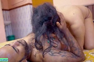 Desi devar bhabhi engages in hardcore rough sex, bent over in doggystyle