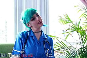 Blue Haired Nurse Cares For You