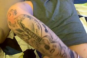 Tattoo Slut Sucks Dick Upside Down Then Gets Punished Fucked