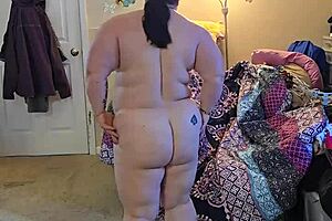 BBW Performs Lingerie Striptease Dance