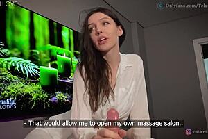 that sneaky client tricked the masseuse and finished inside