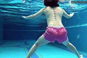 lady dee cute shy czech teen swimming