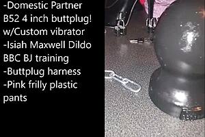 Sissy Prepares For Selfbondage With Buttplug And Dildo