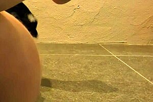 Chubbykaot sniffs underwear and spreads ass in public.