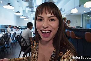 Those big tit horny sluts share huge dick and suck it in threesome