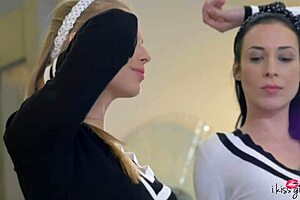 Jillian Janson and Aiden Ashley slam photographer Jenna J Ross hard.