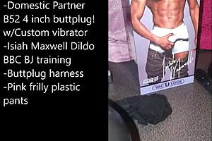 Sissy Prepares For Selfbondage With Buttplug And Dildo