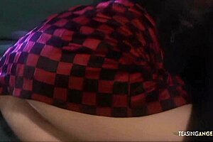 confident brunette seduces him and gets cum on her face 😏