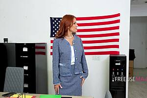 Elise London Gets Fucked Hard At Work By GI Joey Freeusema!