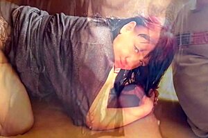 Klaudiaambergirl in lingerie gives blowjob and creampie in outdoor compilation