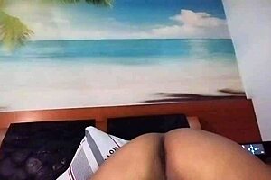 husband catches wife masturbating while watching porn at home