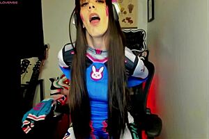 D Va Cosplay Goddess Rewards Good Behavior with Sexy Tits