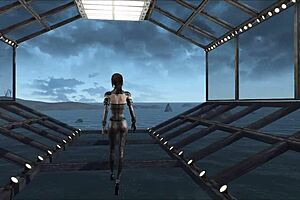 in the world of fallout 4, a fashion exhibition showcases unique outfits