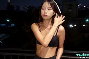 Perky tit pinay teases big foreign cock in tuktukpatrol