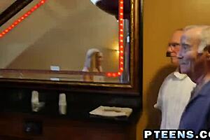 Experienced Blonde Teen 18+ Bent Over For Two Dongs In Threesome