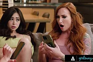 girlsway besties alexis tae & chloe surreal caught by stepmoms sophia locke & brooke barclays in face sitting vibrator natural tits lesbian pussy muff diving cunilingus