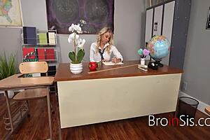 I got caught in a threesome with teacher and student step siblings.