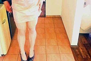 cute tranny babe veronica does some solo training