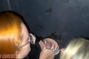 Joined My Friend at Glory Hole in Swingers House Feeling So Horny