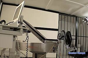 Dr Tampa LOCKS UP Alexa Chang in Wild Backstage Humiliation Scene. Screaming and Spreading in Latex Gloves!