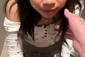 does the asian girl suck in public?