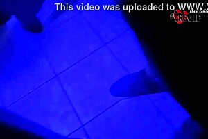 Old slut swallows cum at gloryhole