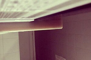 He will to bathroom masturbating