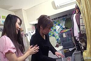 petite japanese teen 18+ gets multiple orgasms with hitachi vibrator on first date