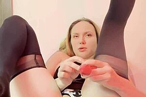 Inserting big toy into tight ass first time painful yet pleasant 😩