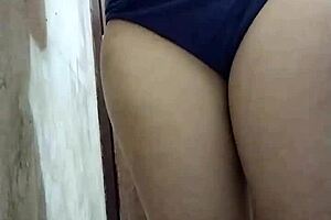 indian girl riya thakur bathes and makes video for boyfriend.