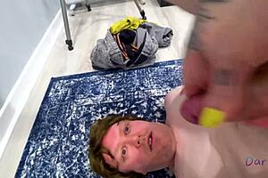 Pervert guy Daniel, who loves to be treated as a woman, worshipped Livie Blainn’s feet