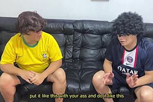 Masked Girlfriend Tricked by Boyfriend to Pay Football Debt with Cheating Fuck