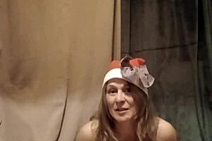 Housewife enslaved, performing kinky tasks with magic wand