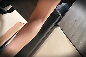 i spy on secretary nataly without panties