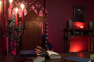 Teacher in stockings experiences penetration following oral session.