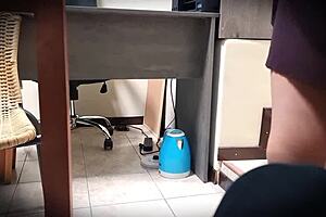 i spy on secretary nataly without panties