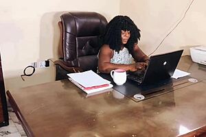 Boss fucks innocent cleaner in office