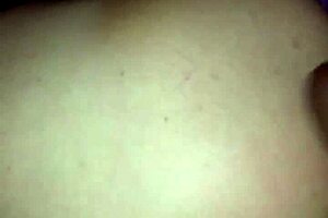 petite 18+ girl gets a big cock handjob with cumshot on her interracial booty