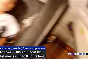 Dr. Tampa humiliates brunette with big ass in university entrance physical