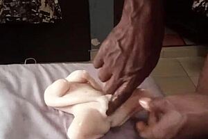 girlfriend leaves after porn, alone with sex doll