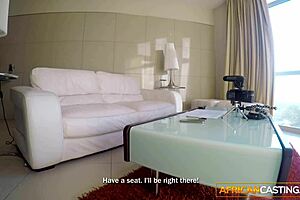 Thick Nubian Girl Blows Casting Agent's Expectations with Big Fat Ass