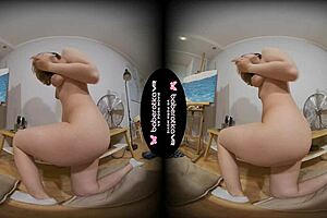 Solo Brunette Fuck Doll Chicago Is Masturbating In Vr!
