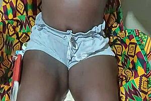 Wow, that Petite 18+ Ghanian Bitch Enjoys Solo Anal Play at Home! 😍