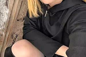Summer vlog with Asian ladyboy Lexi Faith outdoors in pantyhose and stockings.
