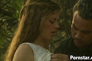Horny pornstar sexy girl natalia wood fucked outdoors hardcore!