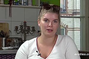 i'm a blonde german azubi from düsseldorf masturbating my hairless pussy passionately on camera