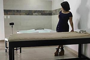 Massage Turns Hot as Big Ass Latina Brunette Bends Over for Ass Licking, Pussy Play, Ball Licking, and Deepthroat!