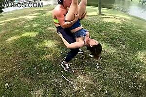 Hot lesbian personal training trailer with big tits and assfucking