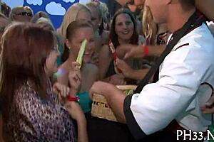 Rough Blowjob And Striptease At Night Club. Clothes Ripped Off!