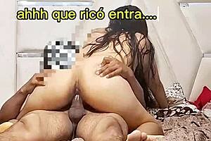 Inexperienced Latina teen fucks mature uncle with big cock in homemade video.